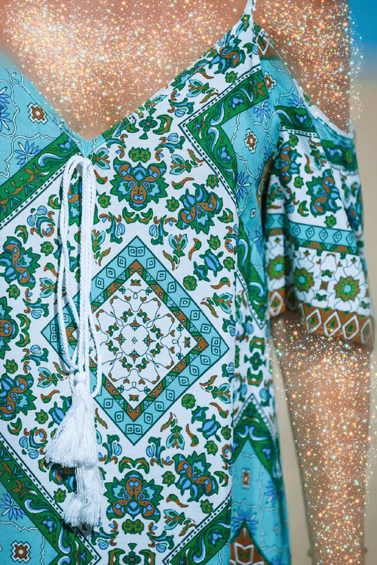 پیراهن زنانه ساحلی بوهو برند کاپشی کد ۱۴۷۸